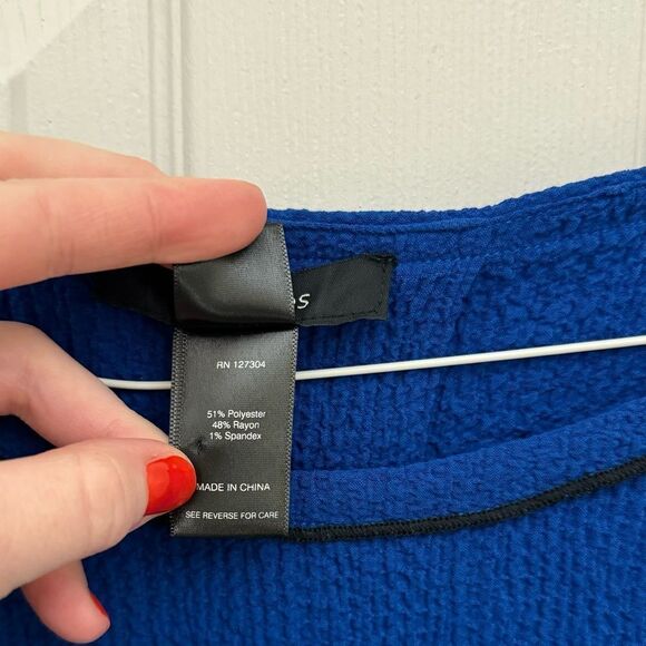 Ali Miles Women’s Bell Sleeve Lagenlook Tunic Royal Blue Size 3X Flowy Artsy - Picture 4 of 7